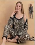 Stil Moda 6066 Kadın Askılı Sabahlıklı Pijama Takımı